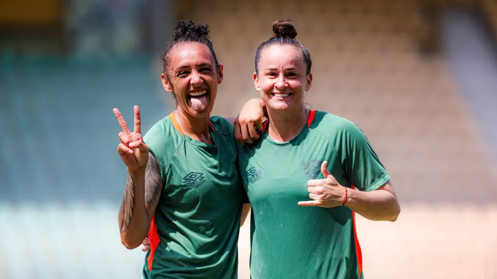 Jogadoras do Fluminense em treinamento