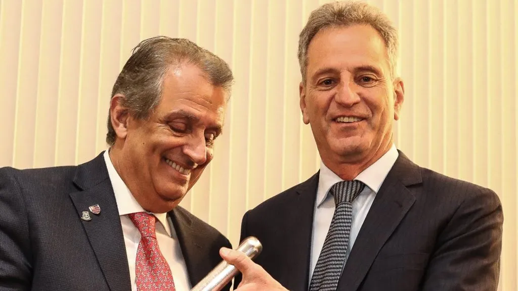 Bap e Rodolfo Landim – Foto: Gilvan de Souza (Divulgação / Flamengo).