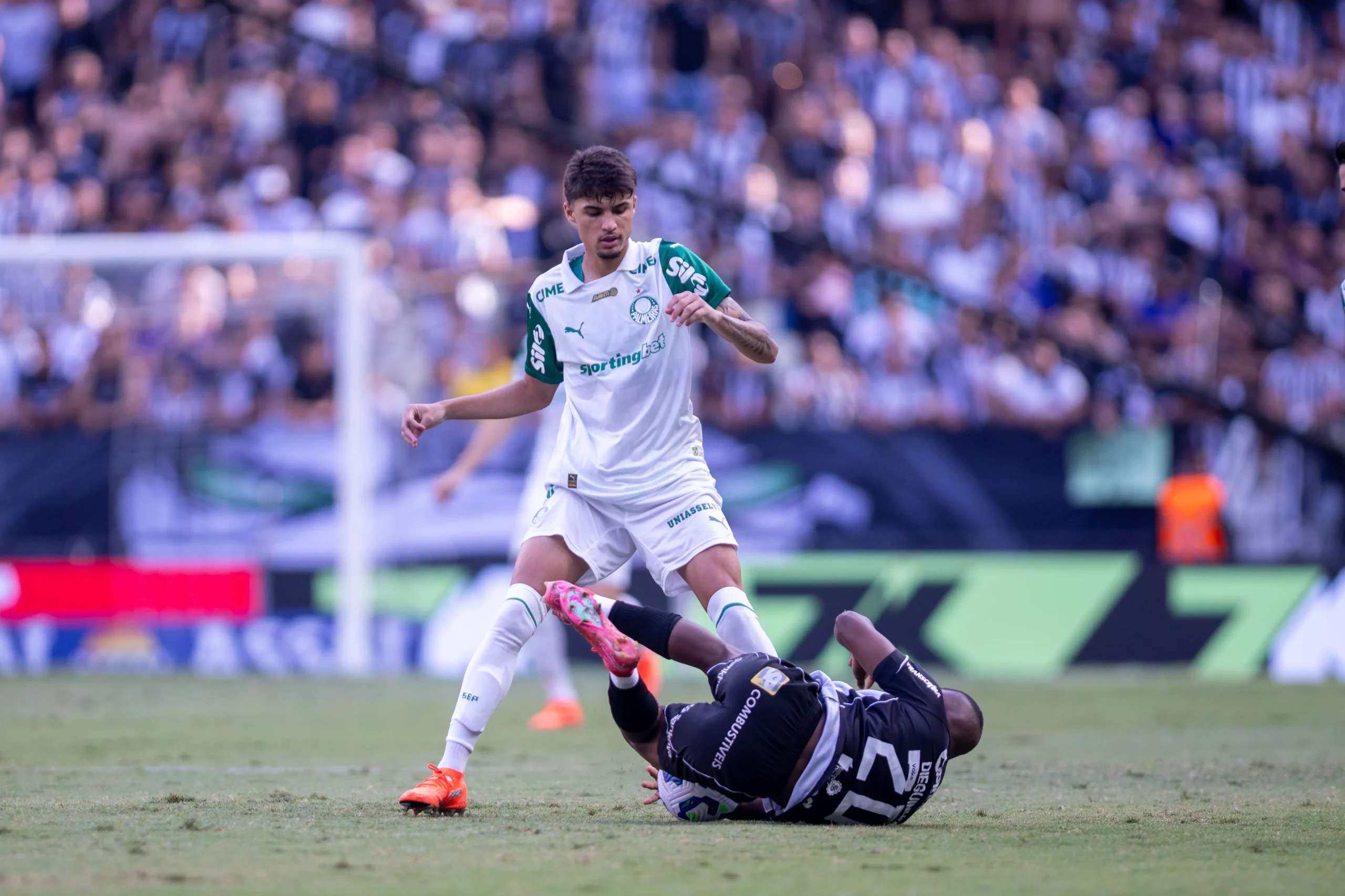 Larson durante partida pelo Palmeiras. Foto: Baggio Rodrigues/AGIF