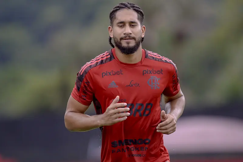 Foto: Marcelo Cortes / Flamengo – Pablo não entrou em campo contra o Fluminense por lesão muscular de grau 2 na coxa