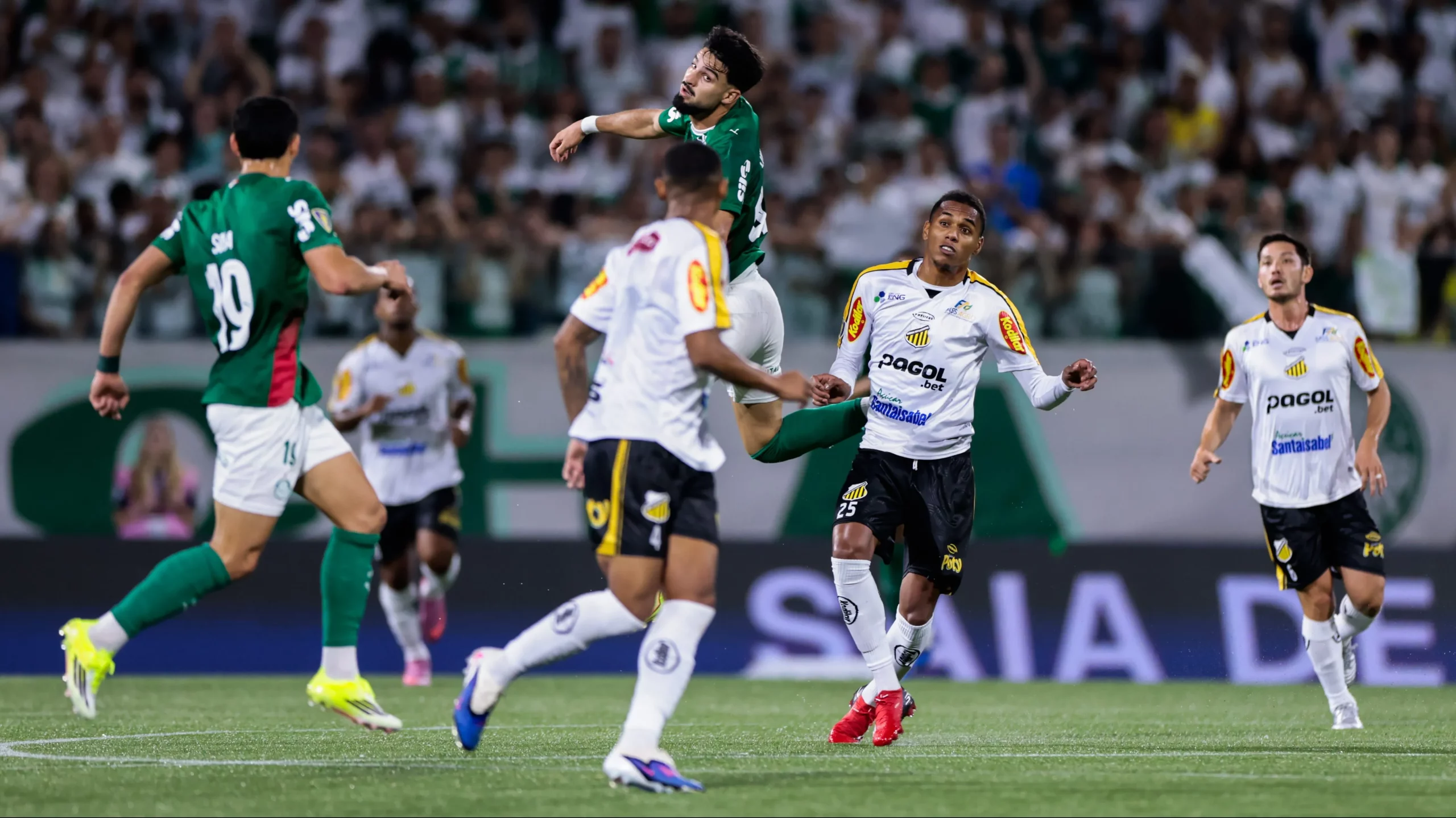 Flaco Lopez jogador do Palmeiras durante partida contra o Novorizontino no estadio Arena Barueri pelo campeonato Paulista 2026. Foto: Marcello Zambrana/AGIF