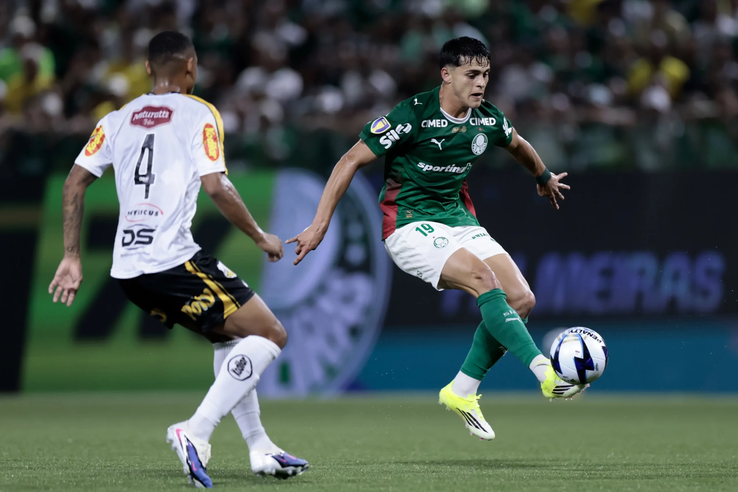 Palmeiras venceu o Novorizontino no jogo de ida da final do Paulistão. Foto: Marcello Zambrana/AGIF