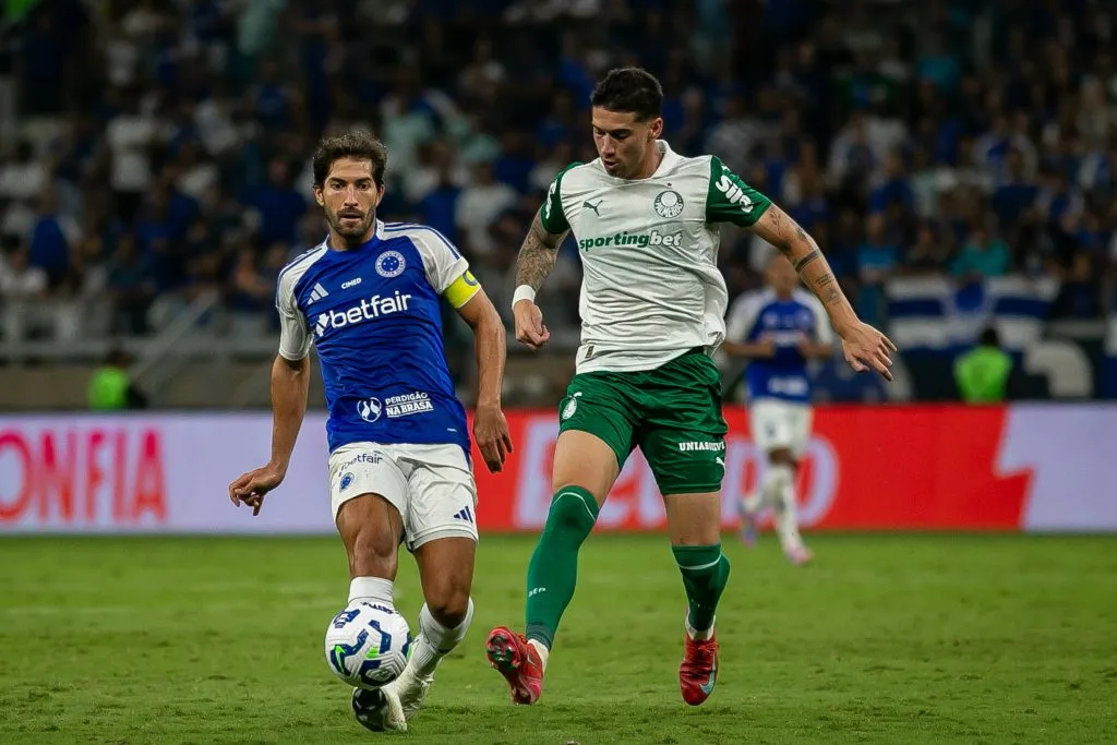 No 1º turno, o Cruzeiro venceu o Palmeiras por 2 a 1. Foto: Fernando Moreno/AGIF