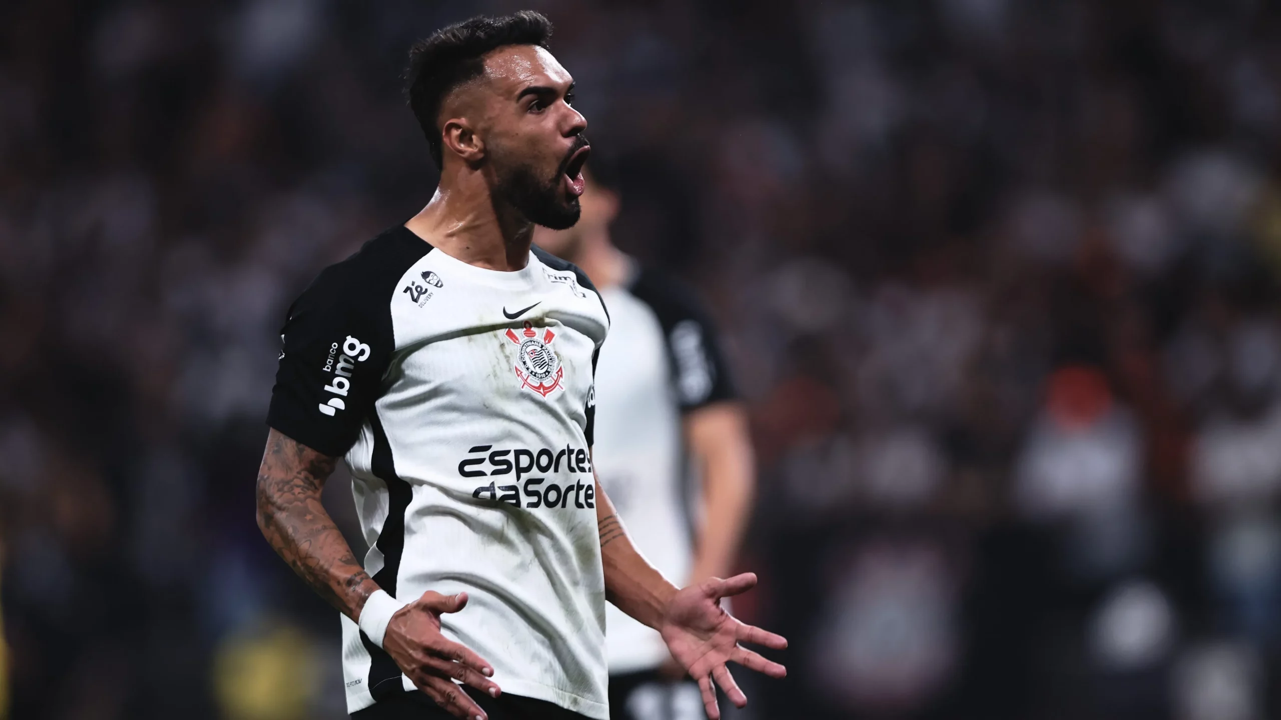 Raniele jogador do Corinthians durante partida contra o Mirassol no estadio Arena Corinthians pelo campeonato Brasileiro A 2025. Foto: Ettore Chiereguini/AGIF
