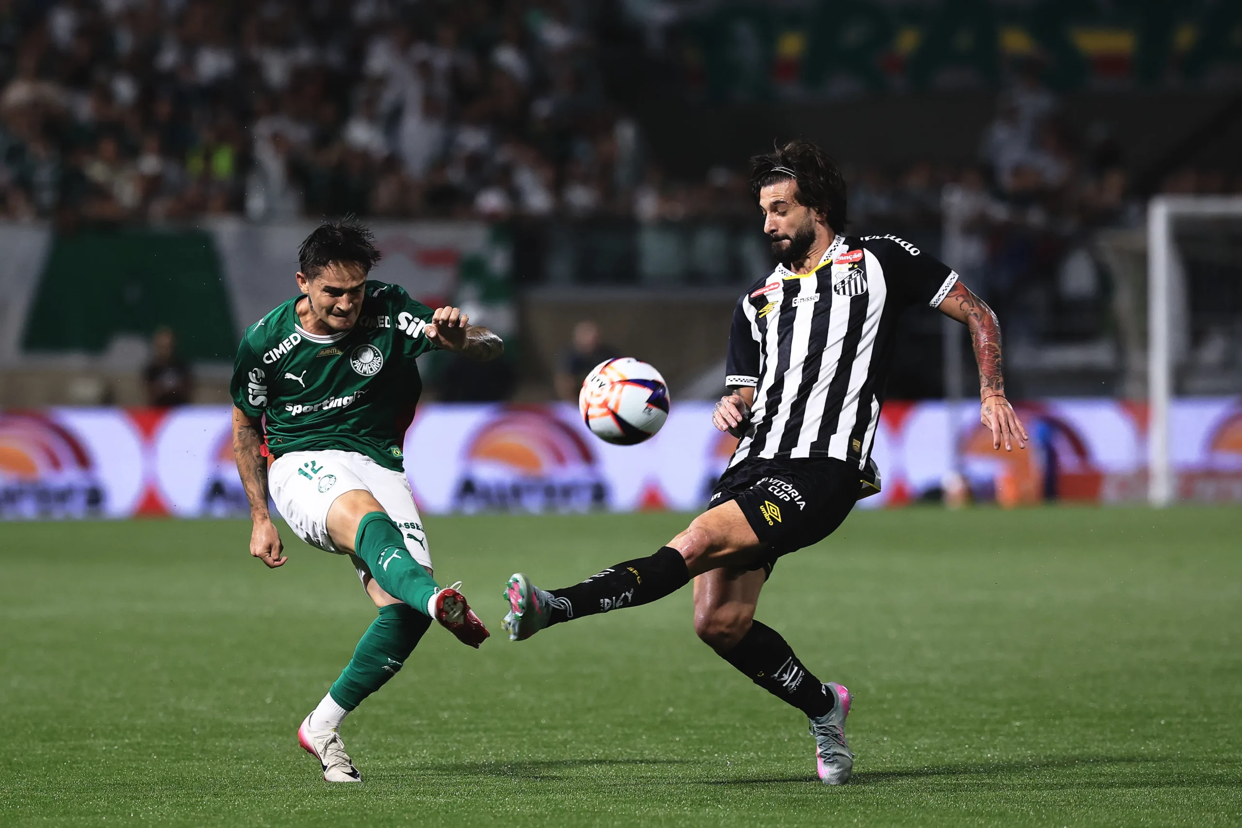 Santos vem de derrota no clássico contra o Palmeiras pelo Paulistão. Foto: Ettore Chiereguini/AGIF