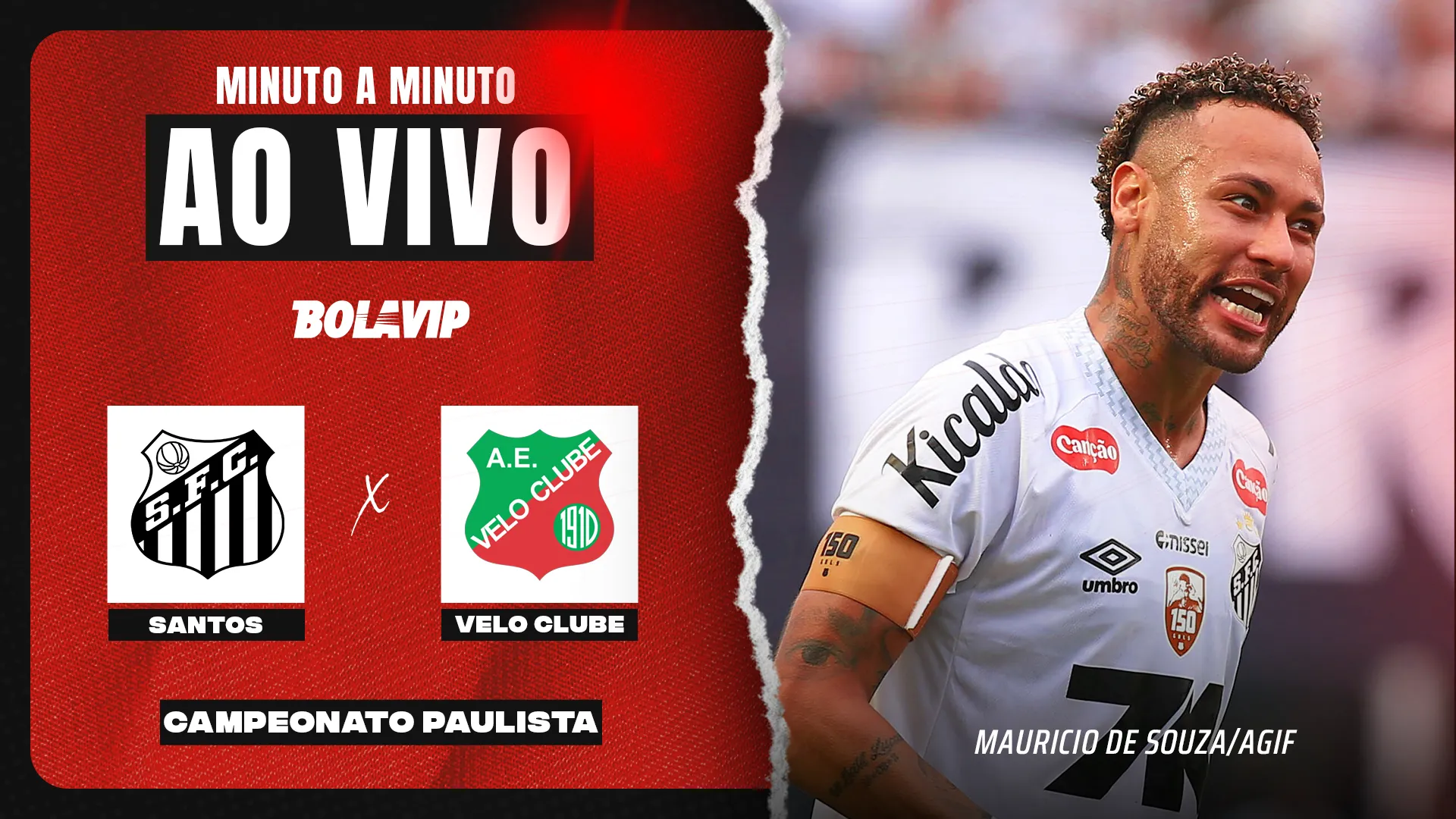 Santos x Velo Clube foi transmitido ao vivo pelo Bolavip Brasil. Foto: Mauricio de Souza – AGIF