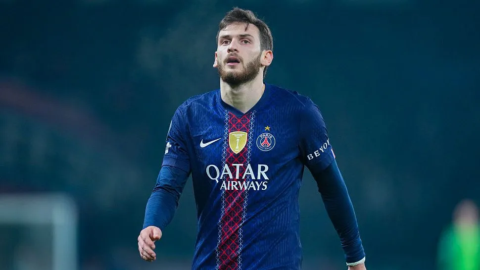 Khvicha Kvaratskhelia no PSG. Foto: Franco Arland/Getty Images