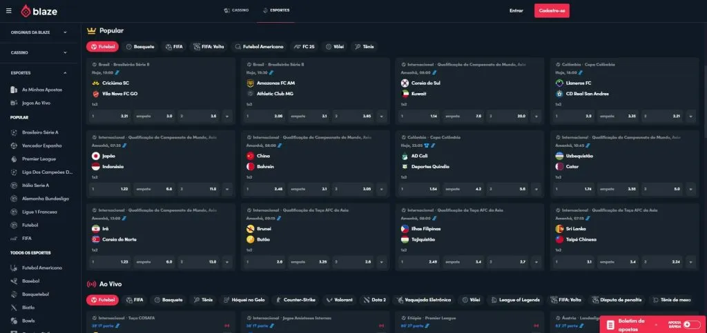 site blaze Brasil