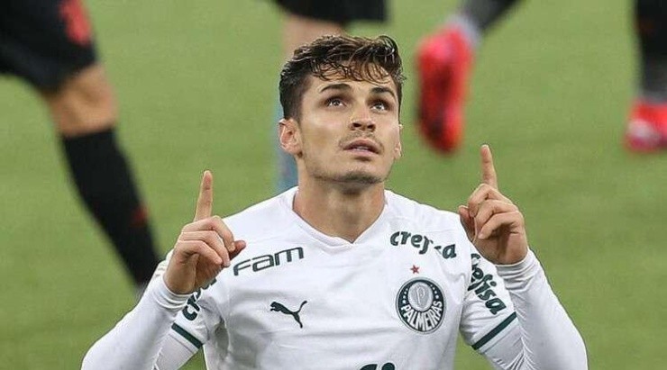 Rapahel Veiga não irá enfrentar o Juventude por conta de uma virose. Foto: César Greco/ Palmeiras