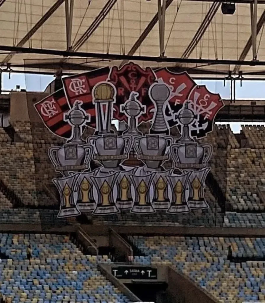 Mosaico 3D do Flamengo que será mostrado no Fla-Flu — Foto: Reprodução