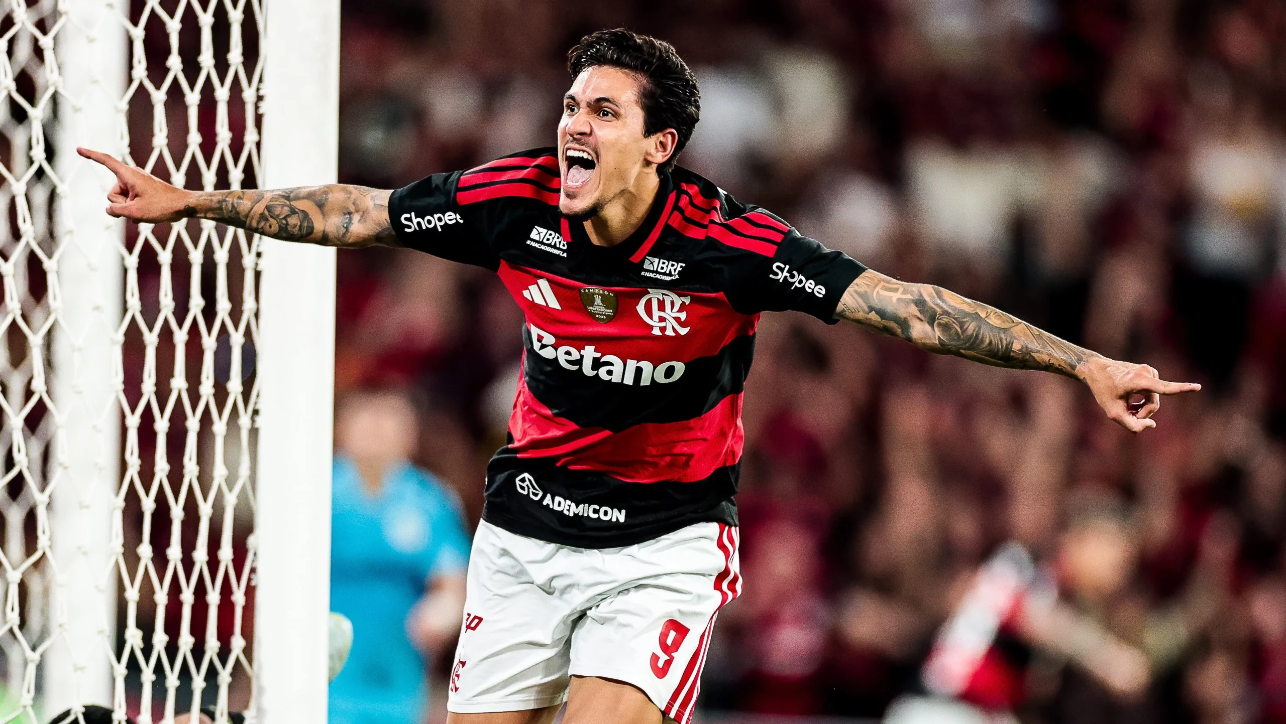 Pedro em campo pelo Flamengo. Foto: Gilvan de Souza/Flamengo