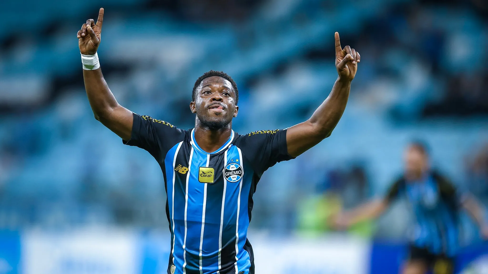 Amuzu vem sendo o destaque do Imortal. Foto: Lucas Uebel/Grêmio FBPA