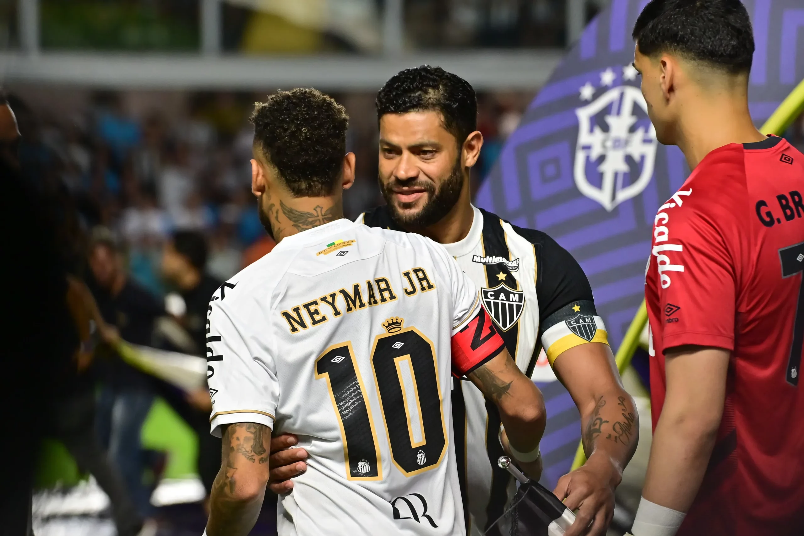 Hulk jogador do Atletico-MG durante partida contra o Santos no estadio Vila Belmiro pelo campeonato Brasileiro A 2026. Foto: Jota Erre/AGIF