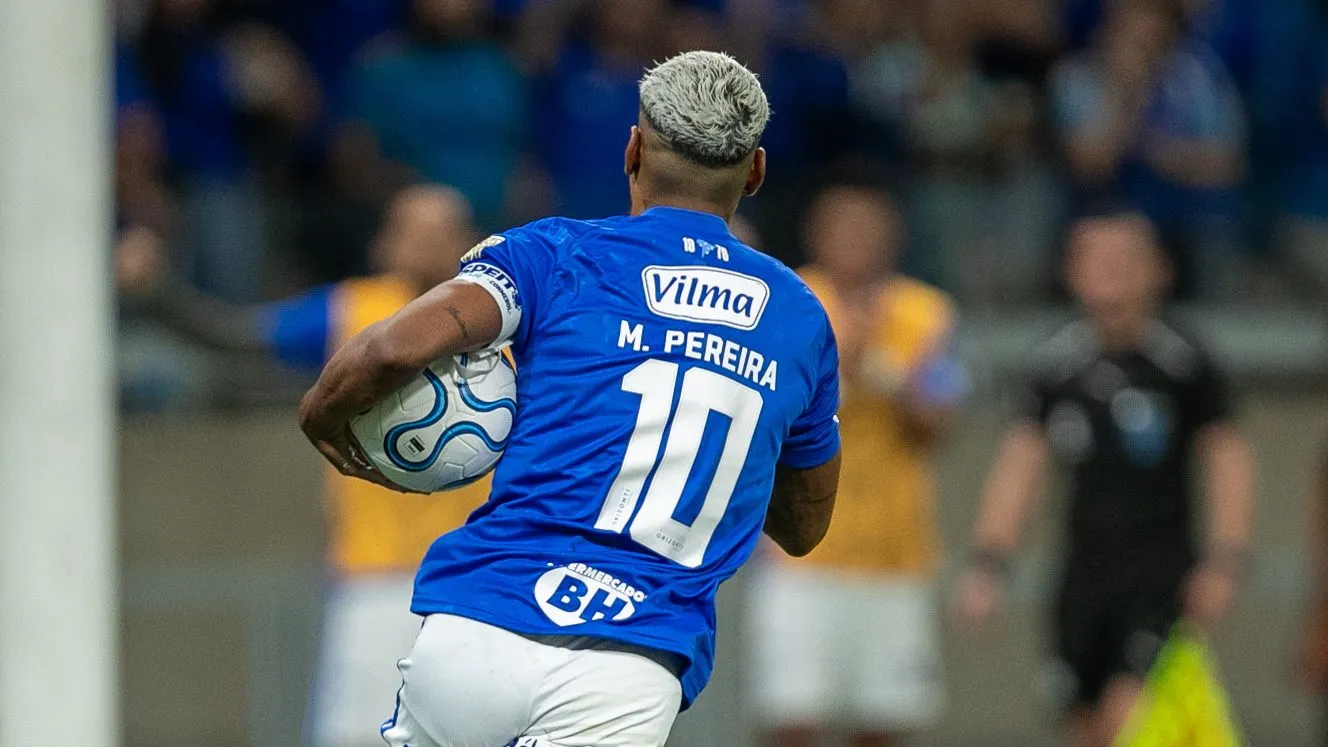 Matheus Pereira comemora  contra o Universidad Catolic. Foto: Fernando Moreno/AGIF