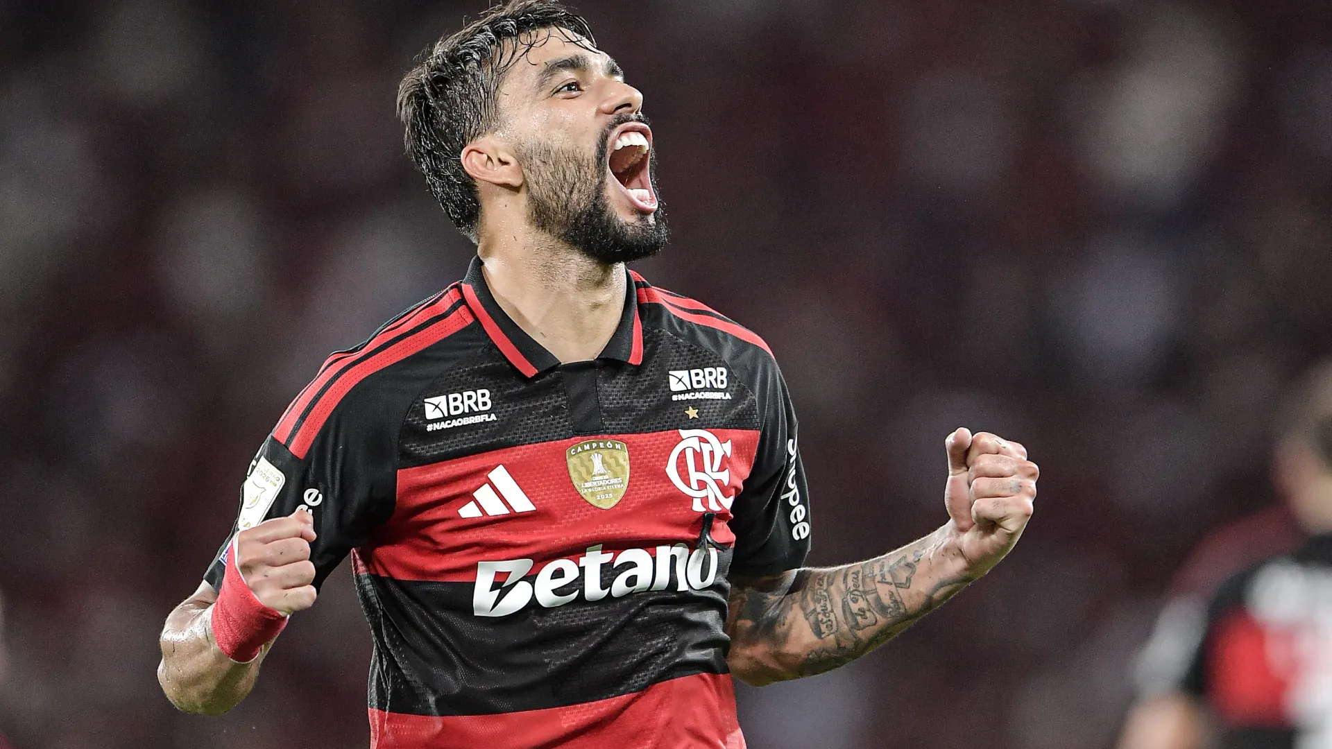 Paquetá vibrando pelo Flamengo contra o Bahia – Foto: Thiago Ribeiro/AGIF
