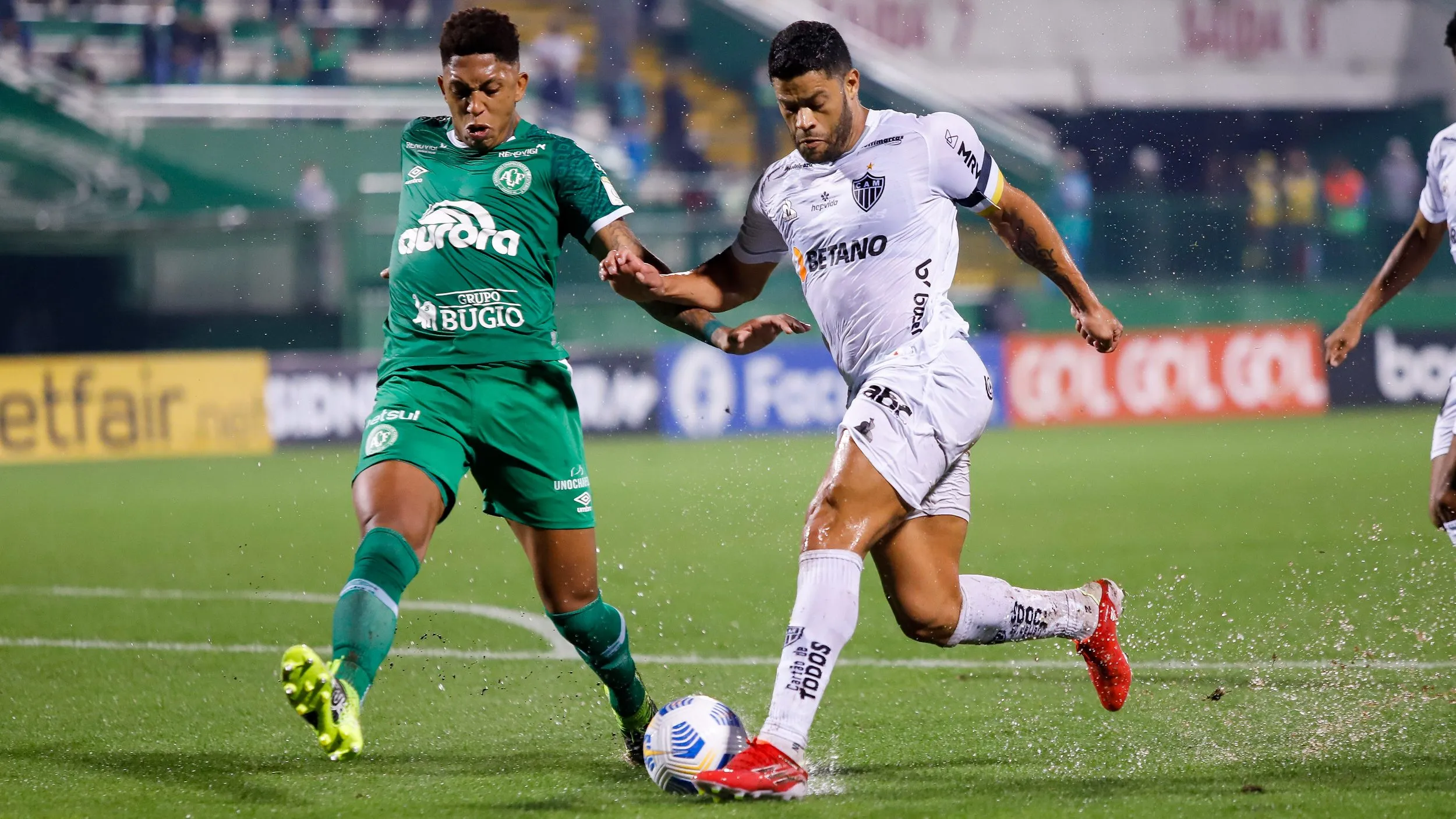 Hulk pelo Atlético-MG diante da Chape em 2021. Foto: Dinho Zanotto/AGIF
