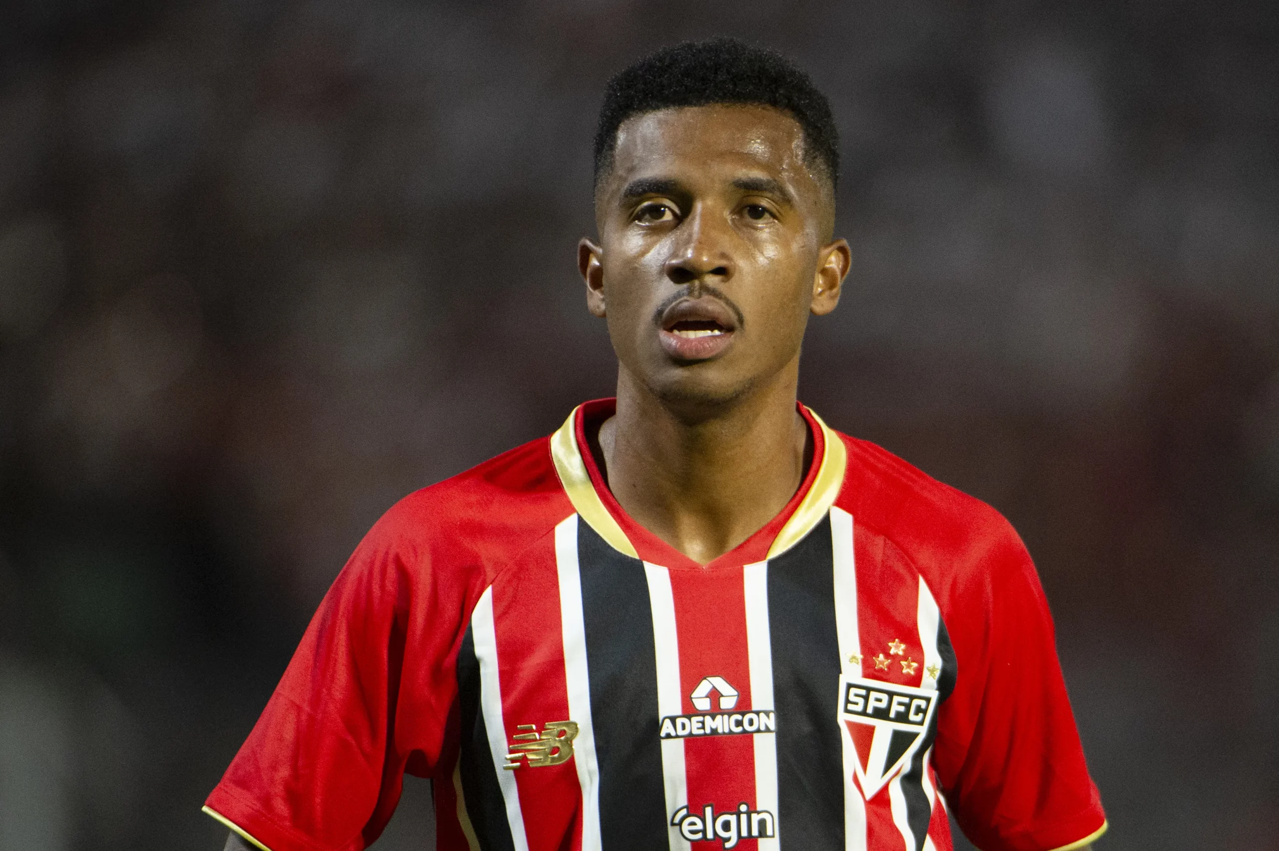 Marcos Antonio jogador do Sao Paulo durante partida contra o Bragantino no estadio Cicero De Souza Marques pelo campeonato Brasileiro A 2026. Foto: Anderson Romao/AGIF