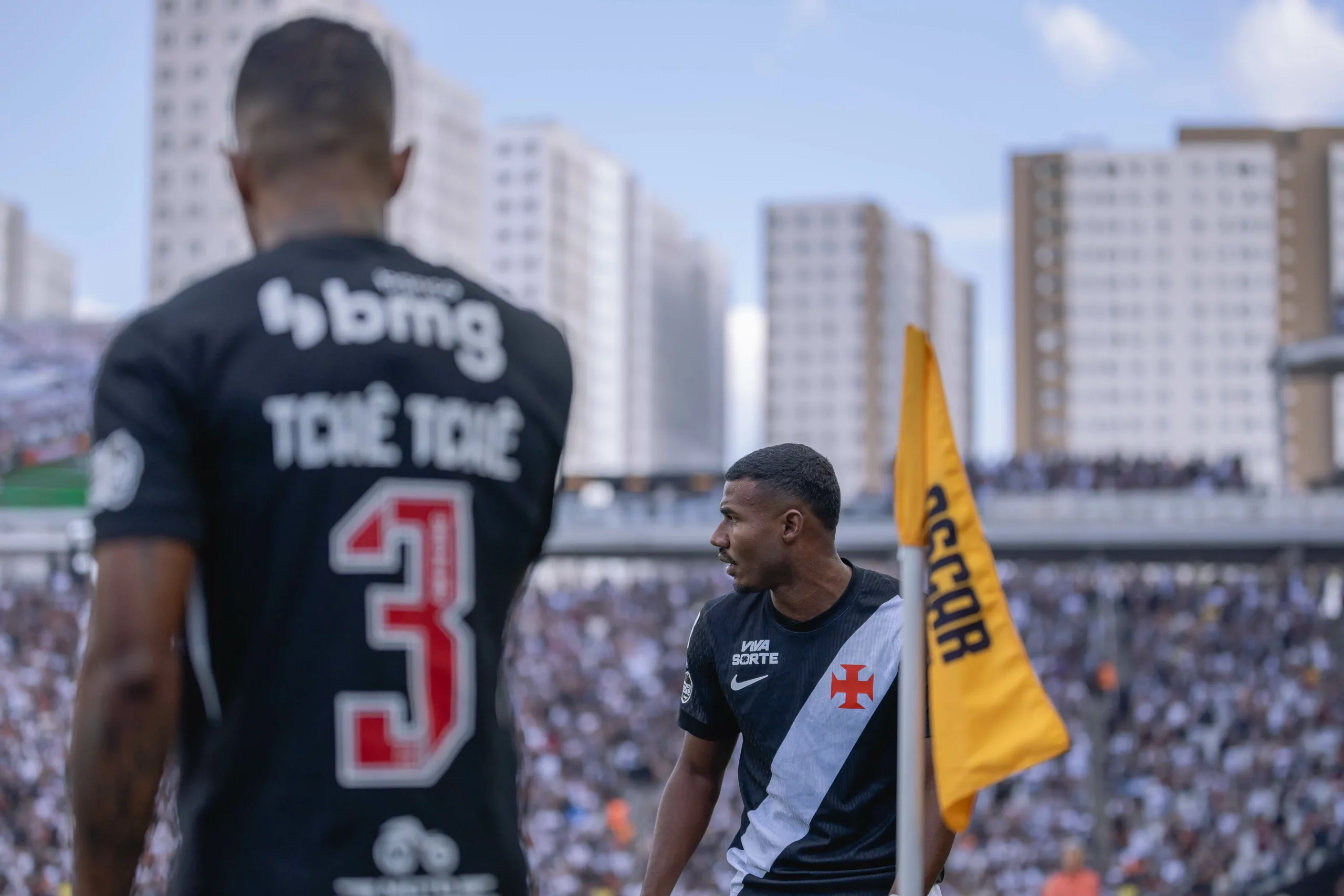 Cuiabano jogador do Vasco durante partida contra o Corinthians no estadio Arena Corinthians pelo campeonato Brasileiro A 2026. Foto: Ettore Chiereguini/AGIF