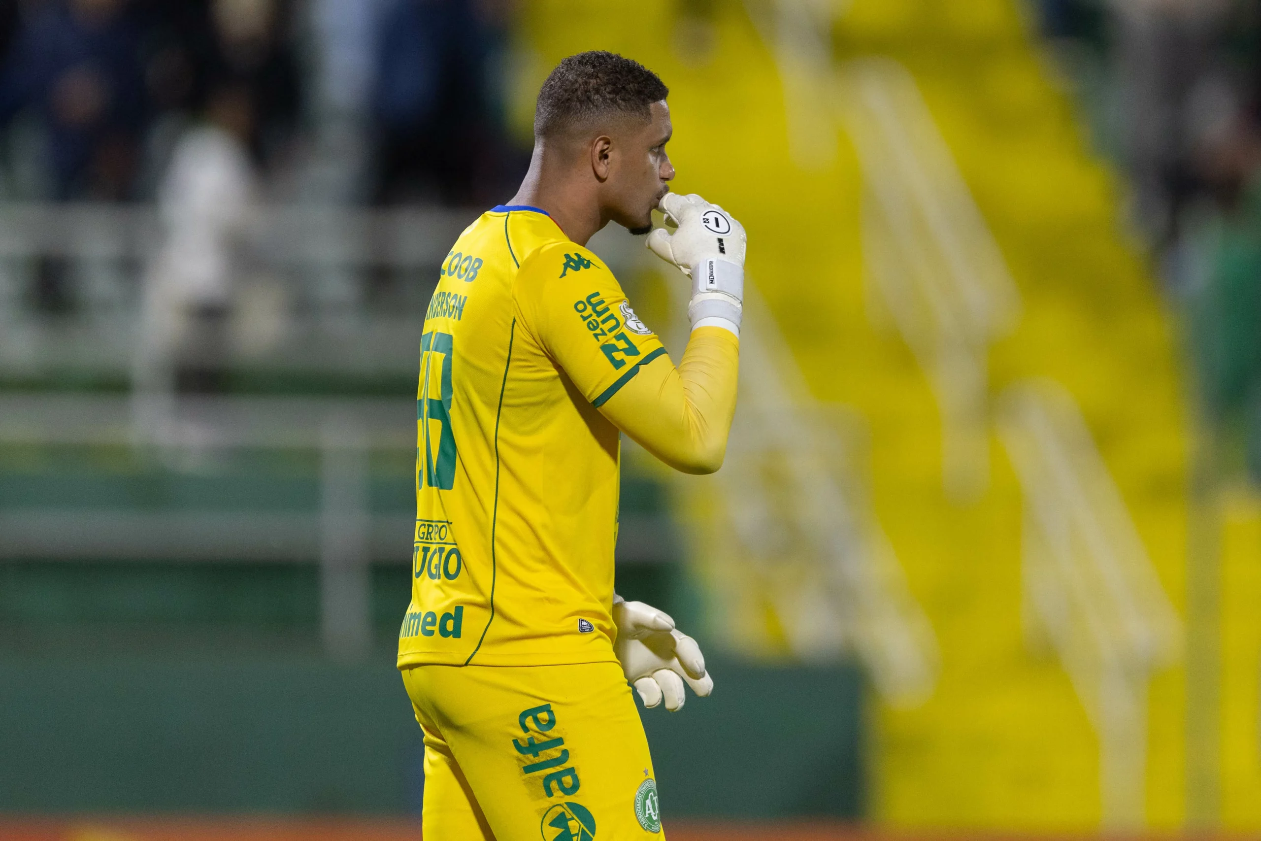 Anderson  jogador do Chapecoense durante partida contra o Botafogo no estadio Arena Conda pelo campeonato Copa Do Brasil 2026. Foto: Liamara Polli/AGIF