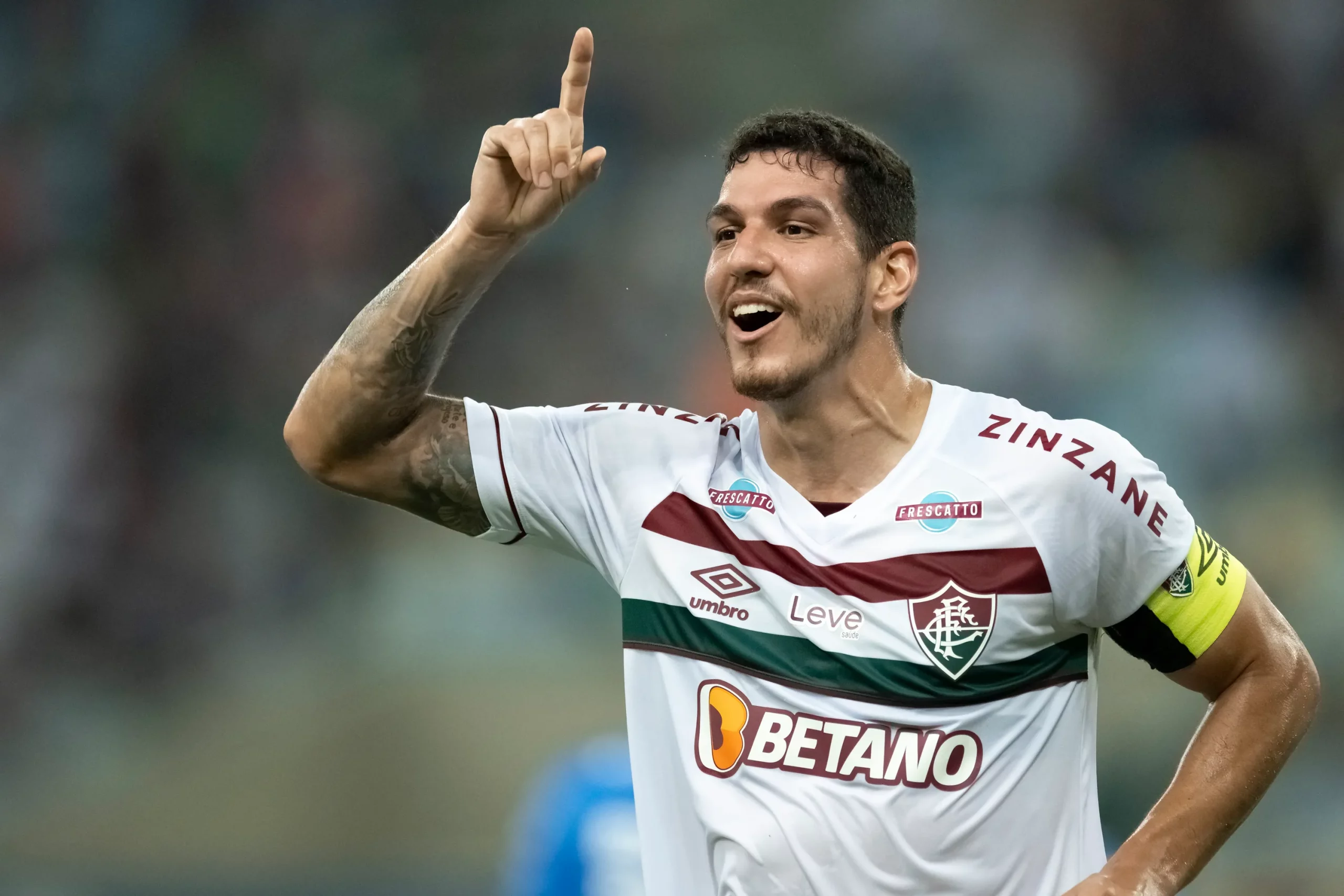Nino comemora gol pelo Fluminense. Foto: Jorge Rodrigues/AGIF