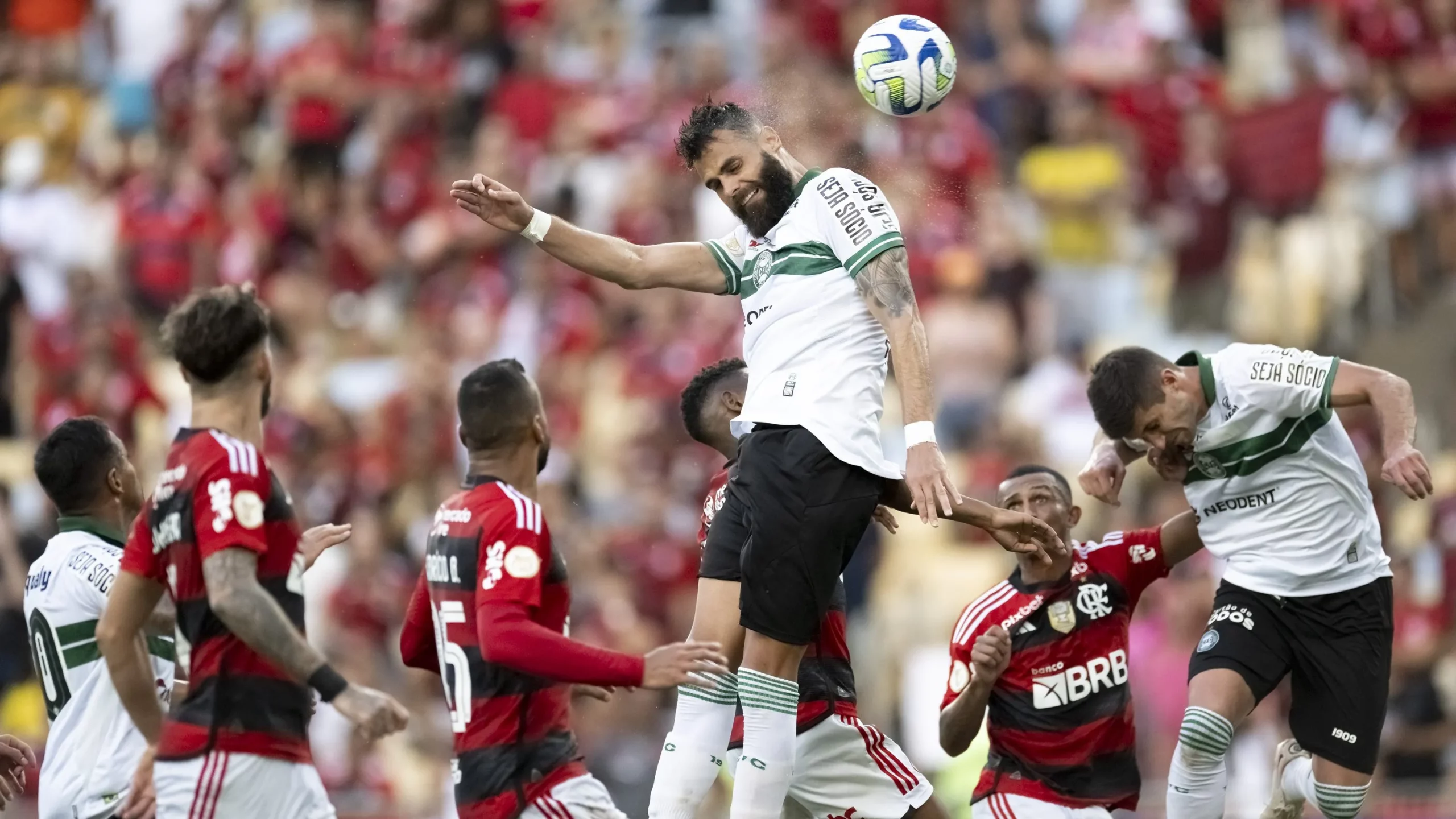 Flamengo x Coritiba em 2023. Foto: Jorge Rodrigues/AGIF