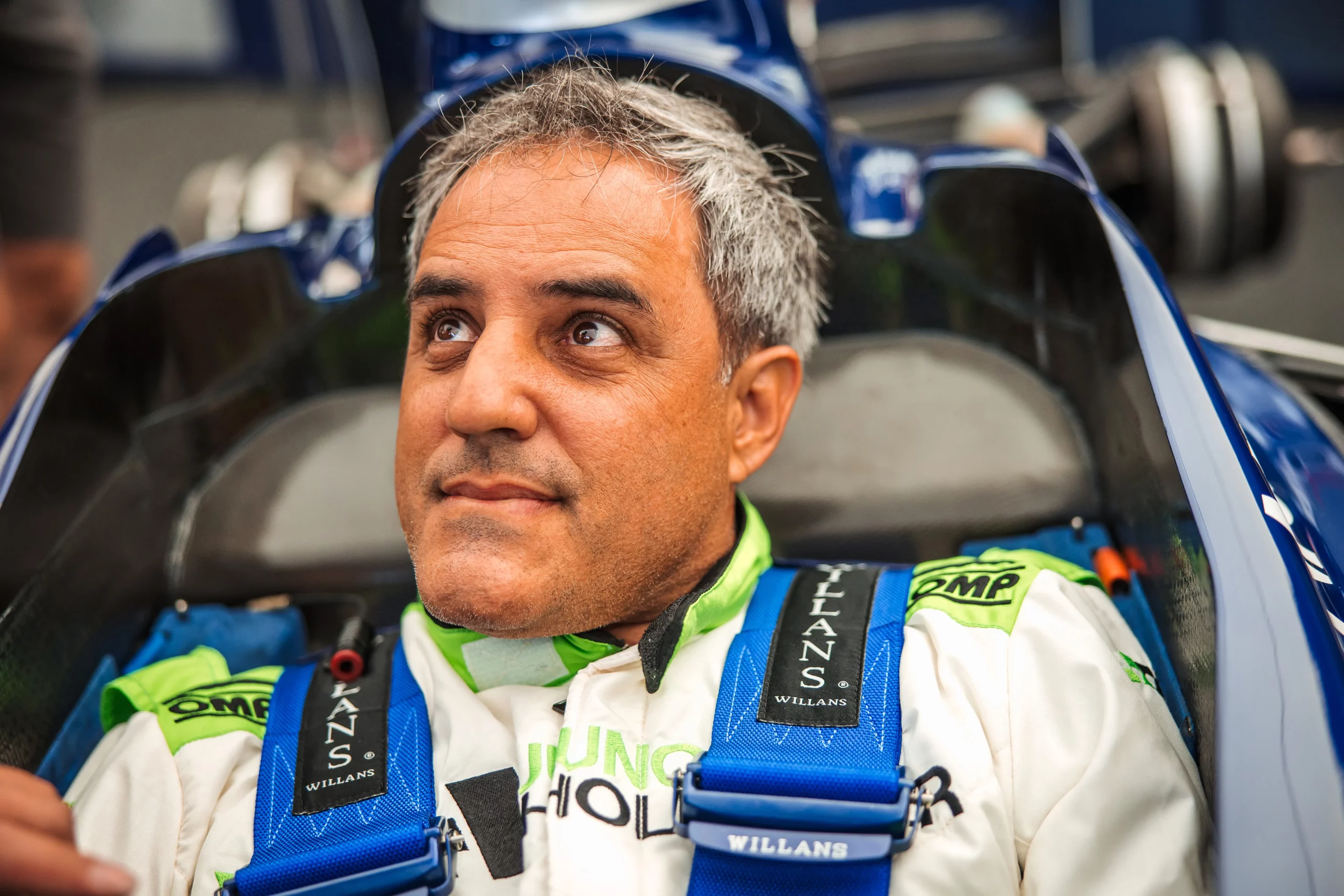 CHICHESTER, ENGLAND – JULY 13: Juan Pablo Montoya, Former racing driver, prepares to drive during Day Three of the Goodwood Festival of Speed at Goodwood on July 13, 2024 in Chichester, England. (Photo by James Bearne/Getty Images)