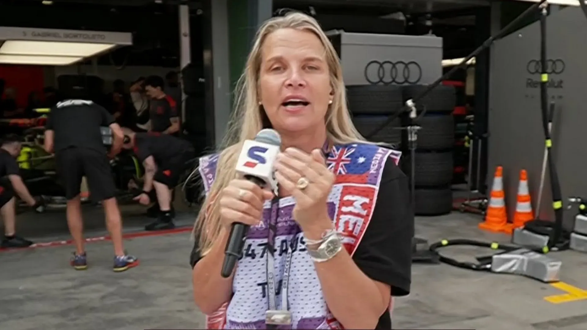Mari Becker aprovou GP do Canadá – Reprodução/SporTV