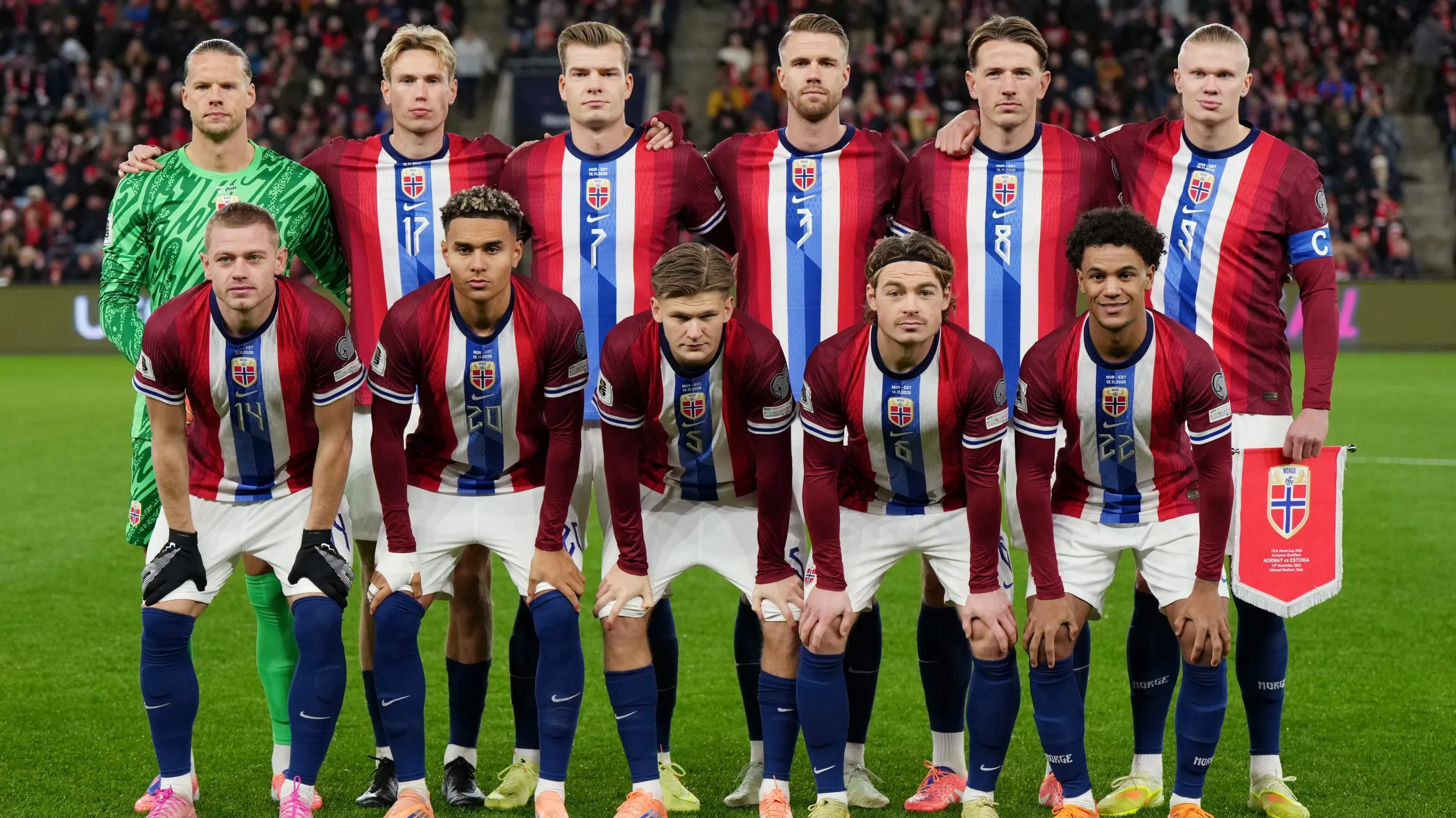 Seleção Norueguesa em 2025. (Photo by Marius Nordnes / Nordnes Foto/Getty Images)