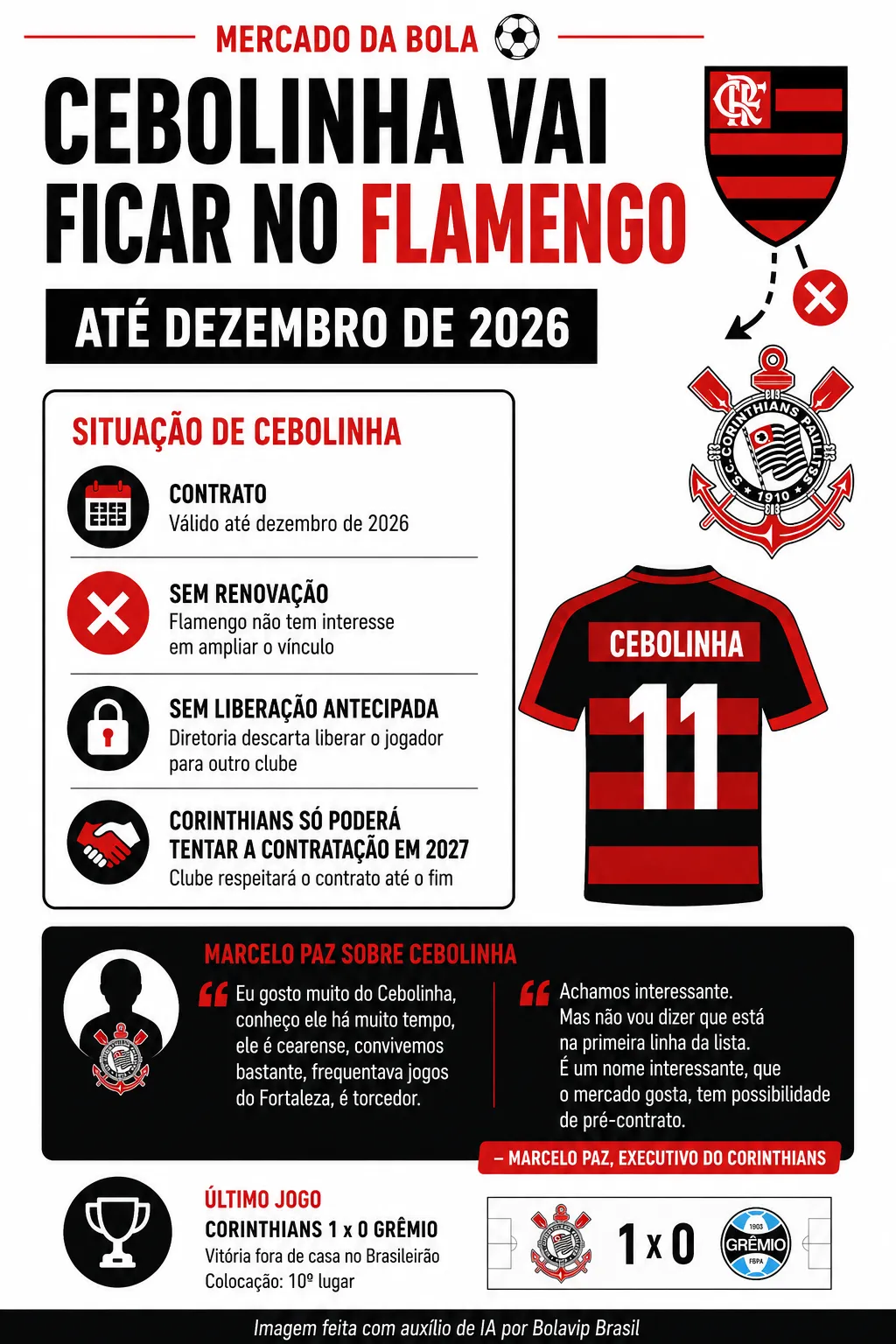 Infográfico - Foto: gerada com auxílio de IA pelo Bolavip Brasil.
