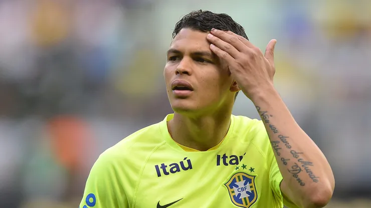 Thiago Silva aponta alto nervosismo da Seleção Brasileira em jogo contra Marrocos. Foto: Mauro Horita/AGIF