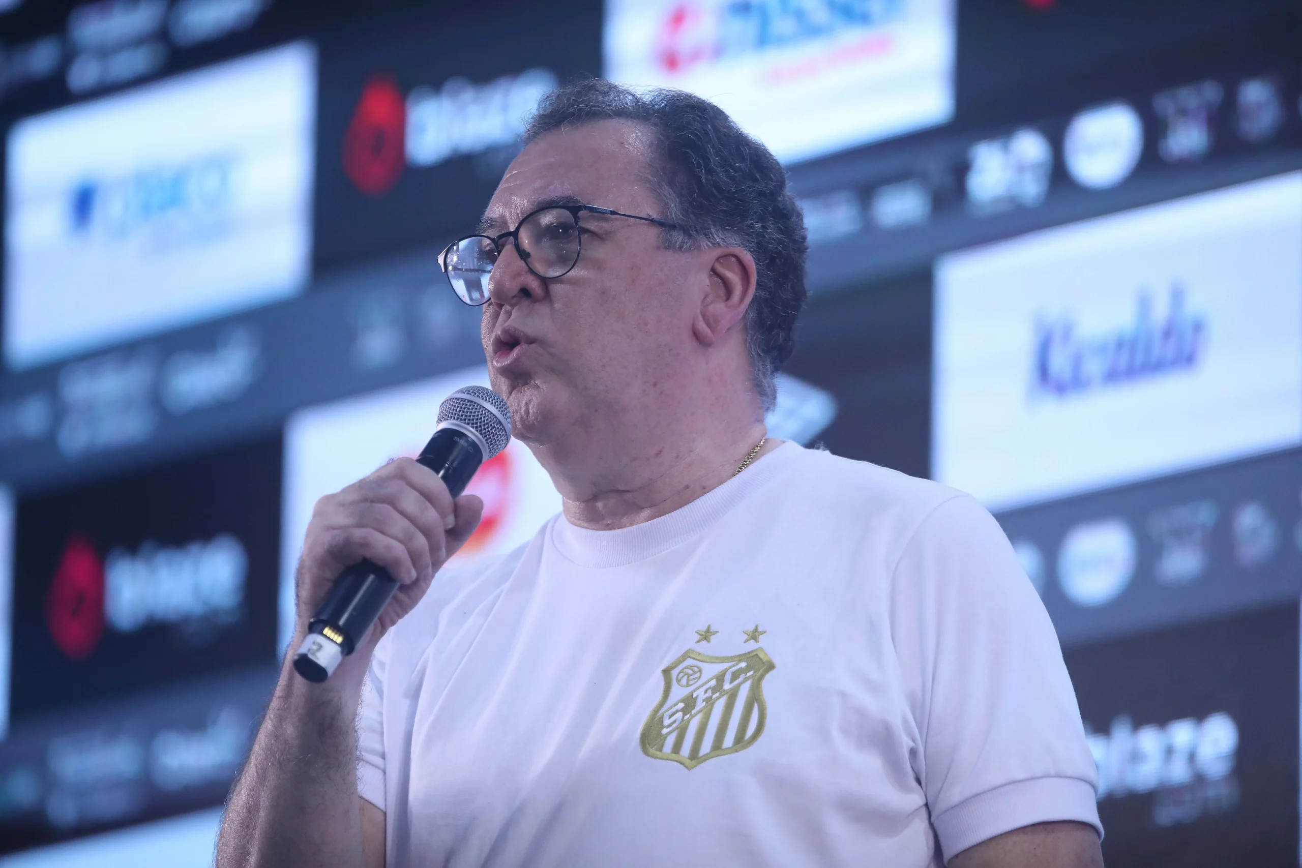 Presidente do Santos admite interesse em evoluir SAF. Foto: Reinaldo Campos/AGIF