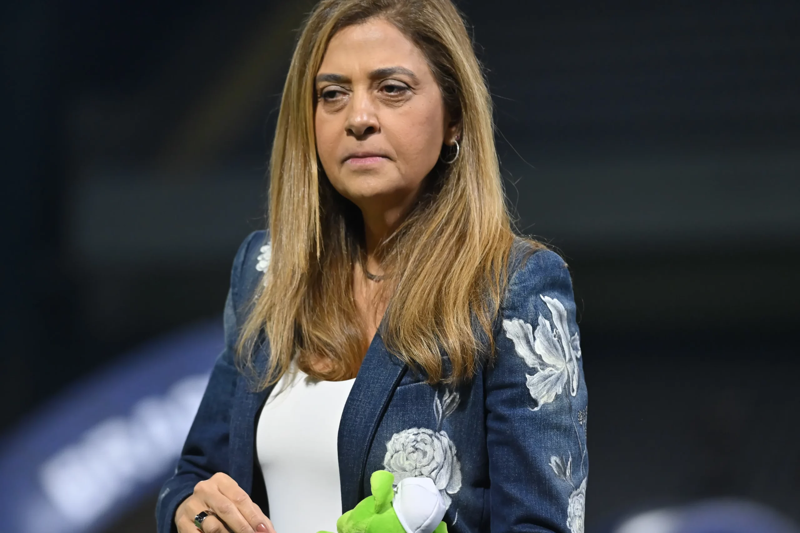 SP – BARUERI – 16/05/2026 – BRASILEIRO A 2026, PALMEIRAS X CRUZEIRO –  Leila Pereira, presidente do Palmeiras antes da  partida contra o Cruzeiro no estadio Arena Barueri pelo campeonato Brasileiro A 2026. Foto: Jota Erre/AGIF