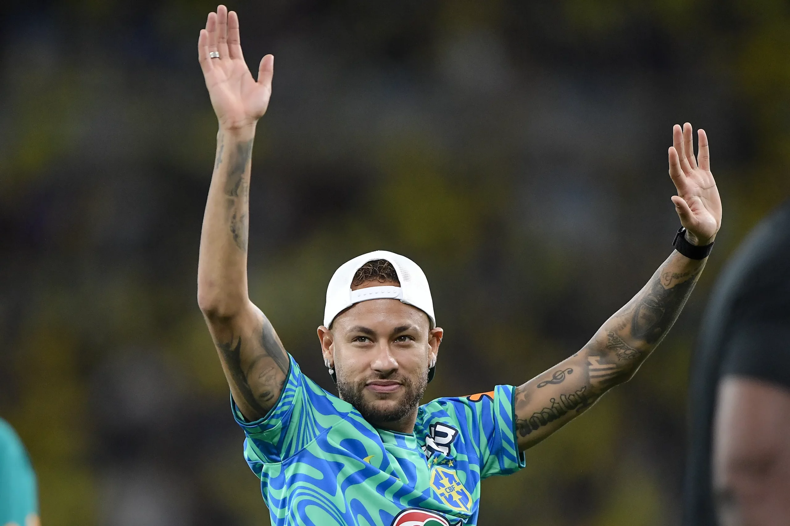 RJ – RIO DE JANEIRO – 31/05/2026 – AMISTOSO, SELECAO BRASILEIRA X PANAMA – Neymar jogador do Selecao Brasileira comemoram vitoria ao final da partida contra o Panama no estadio Maracana pelo campeonato Amistoso. Foto: Thiago Ribeiro/AGIF