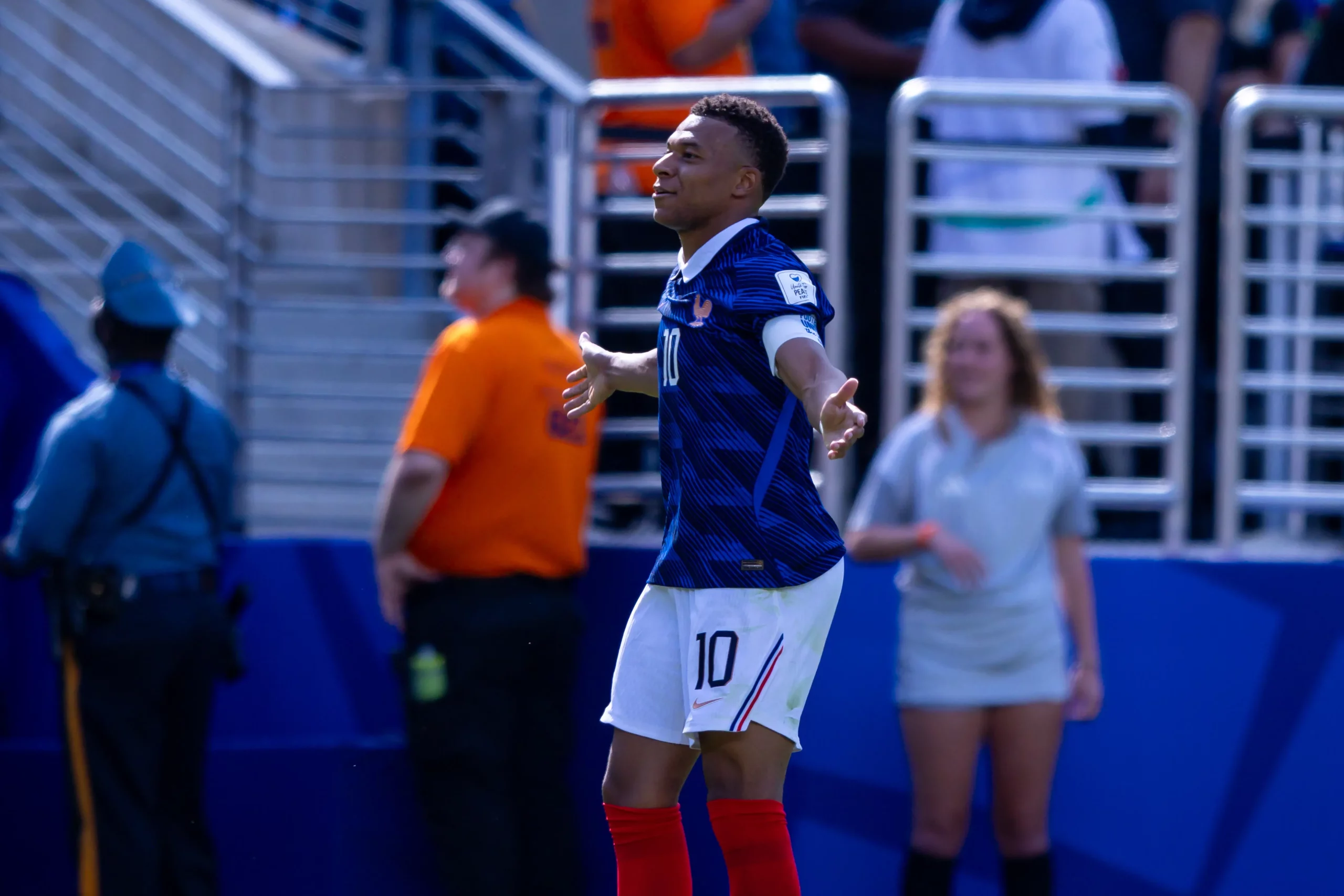 ESTADOS UNIDOS – NOVA YORK – 16/06/2026 – COPA DO MUNDO 2026, FRANCA X SENEGAL – Mbappe jogador do Franca comemora seu gol durante partida contra o Senegal no estadio MetLife Stadium pelo campeonato Copa Do Mundo 2026. Foto: Rodolfo Buhrer/AGIF