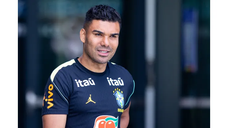 ESTADOS UNIDOS - NOVA JERSEY - 17/06/2026 - SELECAO BRASILEIRA, TREINO - Casemiro jogador do Selecao Brasileira durante chegada do time para treino no Centro de Treinamento CT Columbia Park. Foto: Rodolfo Buhrer/AGIF