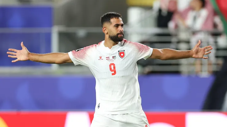 Ali Olwan celebra o gol da Jordânia. Photo by Richard Heathcote/Getty Images