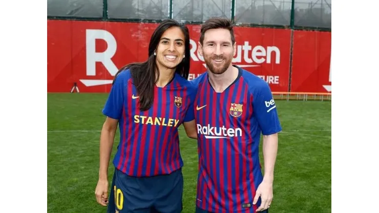 Andressa Alves e Messi. Foto: @andressaalves9oficial/Instagram