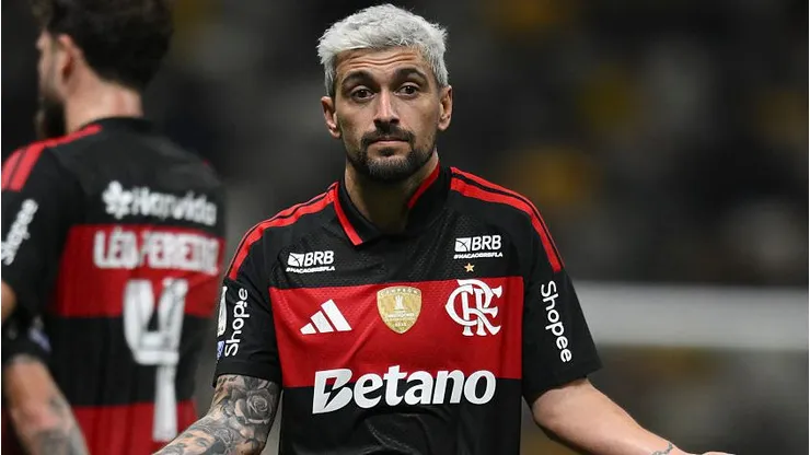 BELO HORIZONTE, BRAZIL - APRIL 26: Giorgian de Arrascaeta of Flamengo celebrates after scoring the third goal of his team during match between Atletico Mineiro and Flamengo as part of Brasileirao 2026 at Arena MRV on April 26, 2026 in Belo Horizonte, Brazil. (Photo by Pedro Vilela/Getty Images)