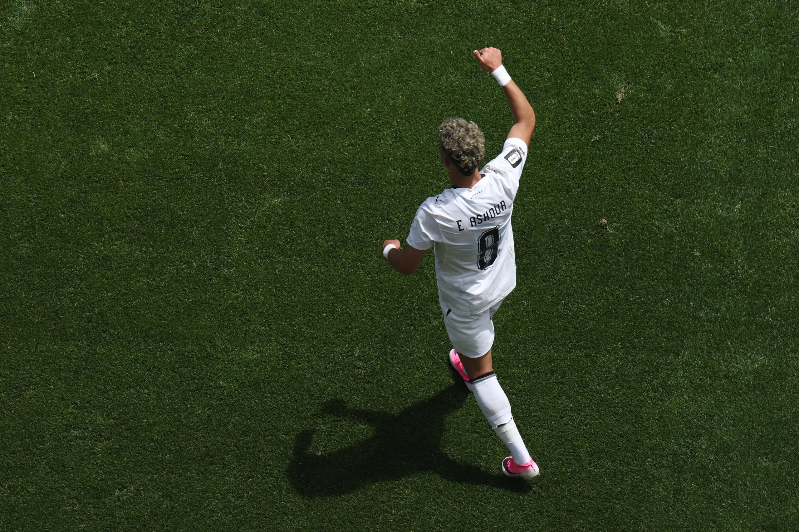 Foto: Emilee Chinn/Getty Images – Ashour comemorando gol dos egípcios.