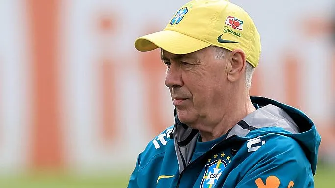 Ancelotti no Brasil na Copa 2026. Foto: Buda Mendes/Getty Images)