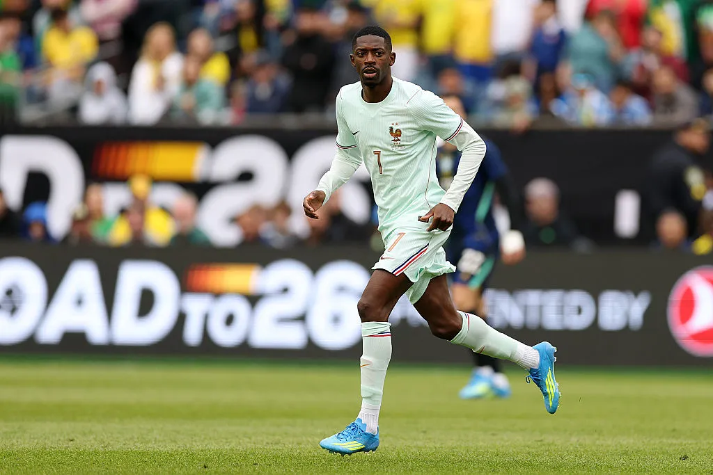 Dembélé durante amistoso pela França. Foto: Maddie Meyer/Getty Images