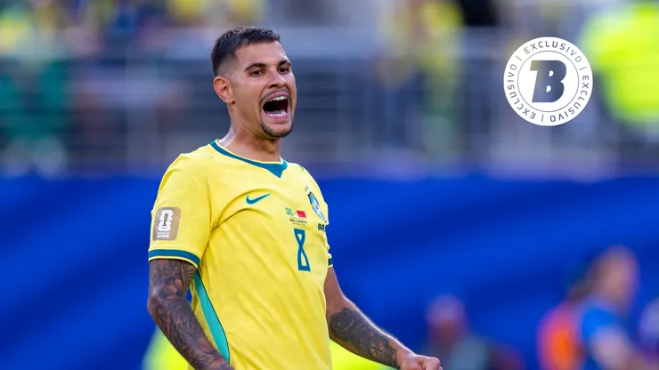 Bruno Guimarães durante partida entre Brasil e Marrocos - Foto: Rodolfo Buhrer/AGIF