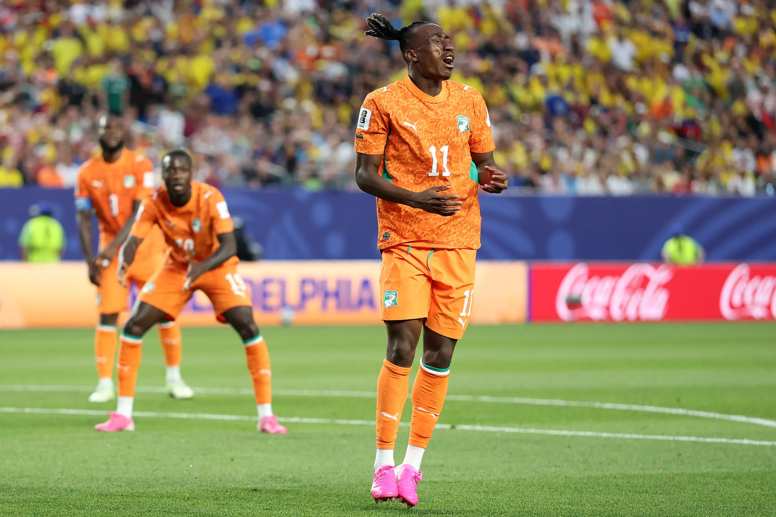 Diomande durante a estreia da Costa do Marfim. Photo by Dan Mullan/Getty Images