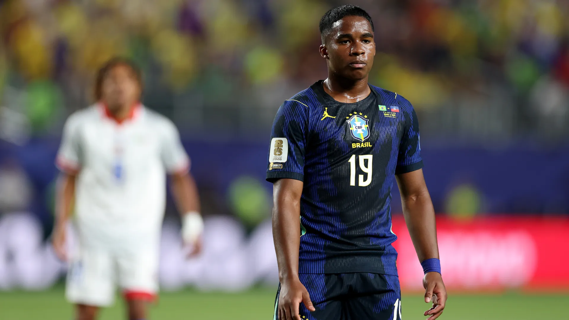 Endrick em ação pelo Brasil na Copa do Mundo – Foto: Dan Mullan/Getty Images
