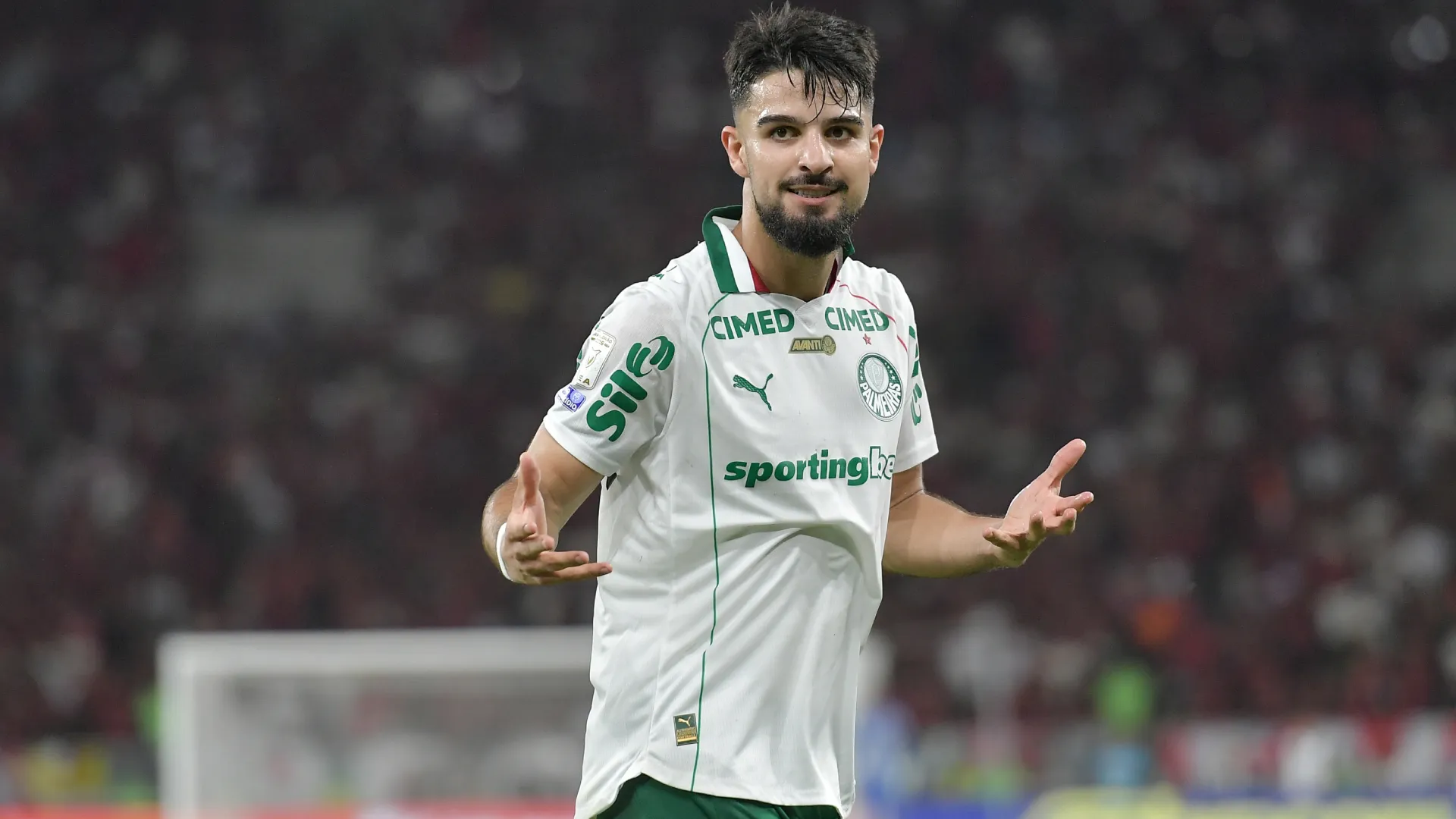Flaco López, do Palmeiras, chega em alta para a Copa do Mundo – Foto: Thiago Ribeiro/AGIF