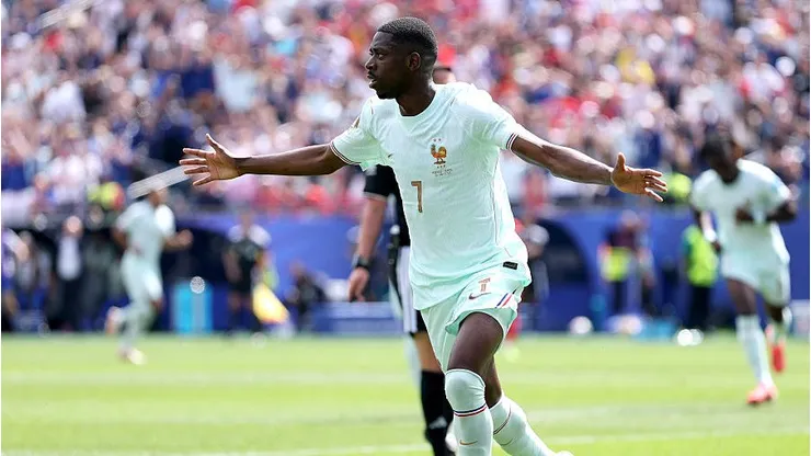 Dembele pela França. Foto: Justin Setterfield/Getty Images