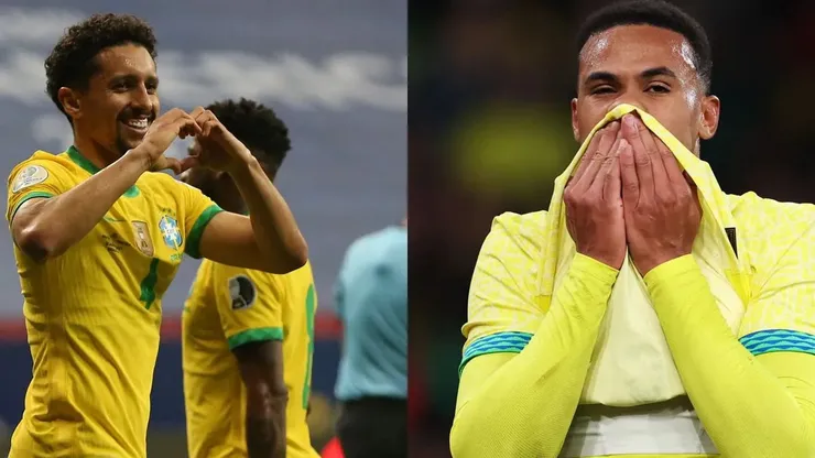 Gabriel Magalhães e Marquinhos disputaram título europeu antes da Copa do Mundo — Foto Buda Mendes e Ryan Pierse - Getty Images