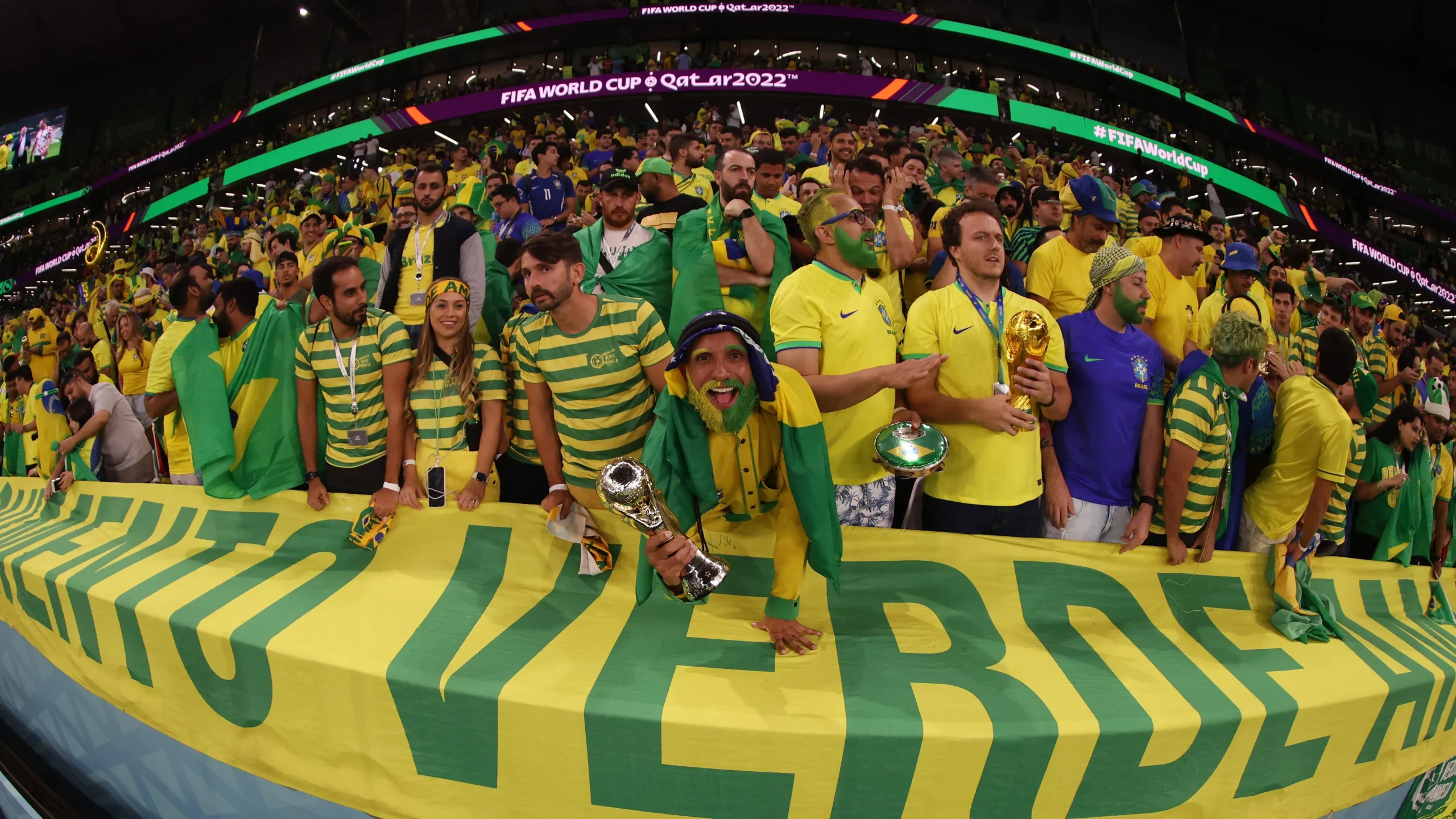 Torcida do Brasil. (Photo by Michael Steele/Getty Images)