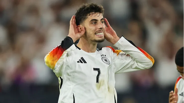Havertz pela Alemanha. (Photo by Christof Koepsel/Getty Images)