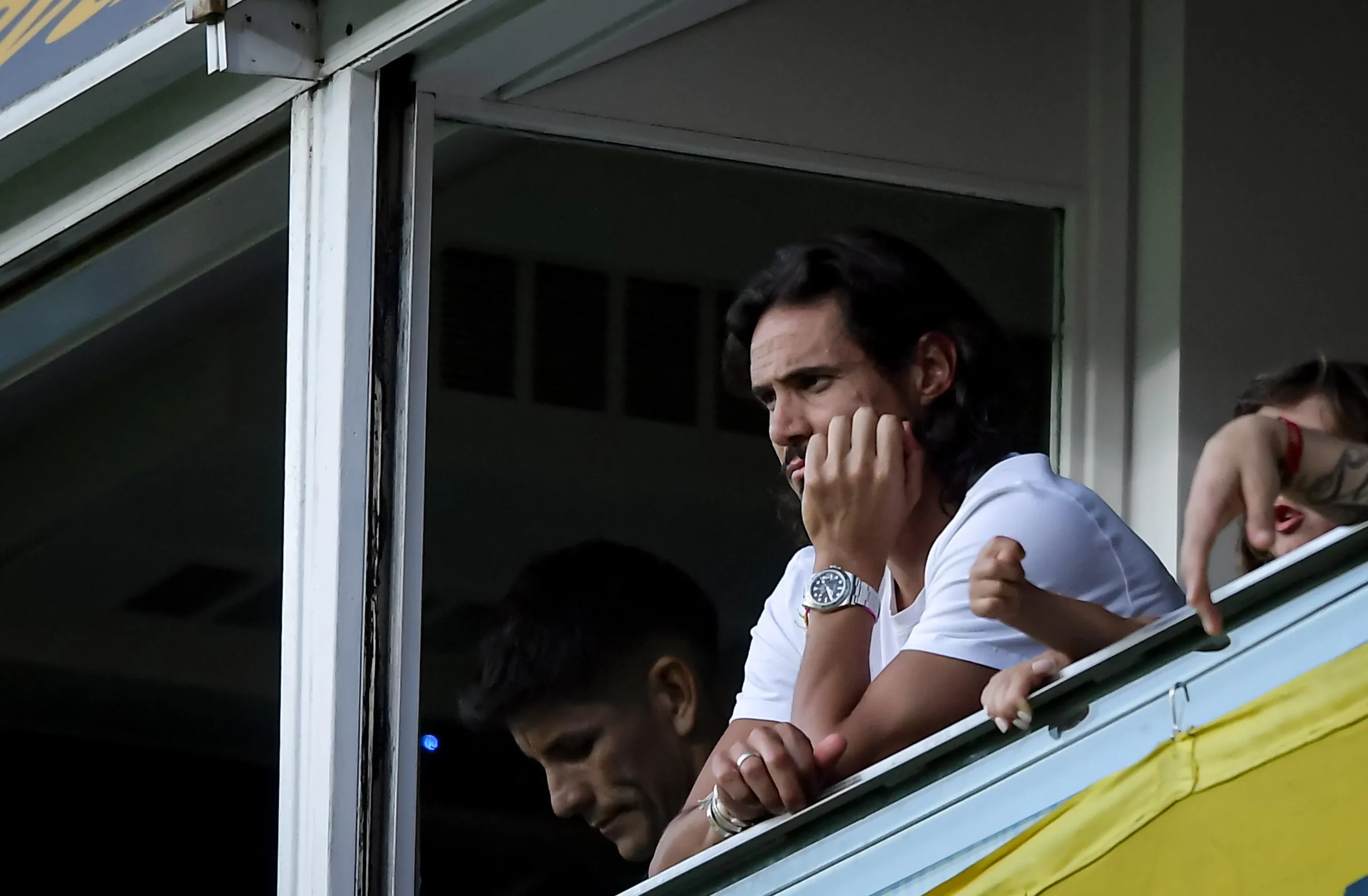 BUENOS AIRES, ARGENTINA – JANUARY 25: Edinson Cavani of Boca Juniors looks on during a Torneo Apertura Mercado Libre 2026 match between Boca Juniors and Deportivo Riestra at Estadio Alberto J. Armando on January 25, 2026 in Buenos Aires, Argentina. (Photo by Marcelo Endelli/Getty Images)
